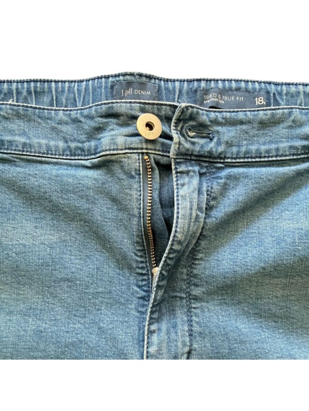 J. Jill Jeans Size 18R Tried True Fit Womens Straight Light Wash Plus 38 x 31 - Picture 7 of 16